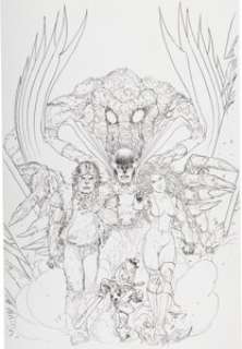 Michael Kaluta - Fear Itself: Fearsome Four #1 Cover Original Art (Marvel, 2011).