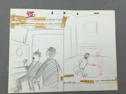 Studio Belvision | Tintin - Story Board - Dessin Animé « Le Temple du Soleil » - | Catawiki