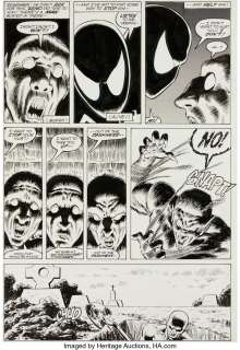 Zeck, Mike - Mike Zeck and Bob McLeod Spectacular Spider-Man Vol 1 #132 "Kraven‘s Last Hunt" Story Page 19 Black Costume/Venom ...