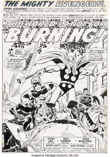 Buscema, John - John Buscema and Frank Giacoia The Avengers #85 Splash Page 1 Original Art (Marvel, 1971)....