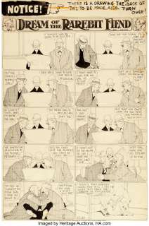 McCay, Winsor - Winsor McCay Dream of the Rarebit Fiend and A Pilgrim‘s Progress Comic Strip Original Art (New York He...