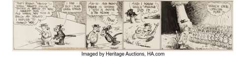Herriman, George | George Herriman Krazy Kat Daily Comic Strip Original Art dated 11-10-34 (King Features, 1934).... | Heritage