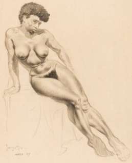 Frazetta, Frank | Frank Frazetta - Nude Female Study Illustration Original Art (1957).... | Heritage