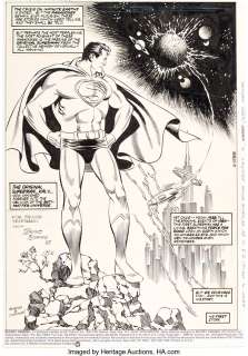 Boring, Wayne - Wayne Boring and Jerry Ordway Secret Origins V2#1 Splash Page 2 Original Art (DC, 1986)....