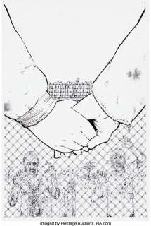 Moore, Tony - Tony Moore The Walking Dead #21 Cover Original Art (Image, 2005).... (Total: 3 Items)