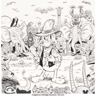 Rosa, Don - Don Rosa The Life and Times of Scrooge McDuck - Uncle Scrooge #290 Cover Original Art (Gladstone, 1995)....