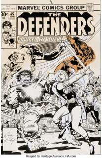 Kirby, Jack | Jack Kirby The Defenders #45 Cover Original Art (Marvel, 1977).... | Heritage