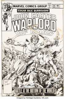 Colon, Ernie - Ernie Colon, Dave Cockrum, and Rudy Nebres John Carter Warlord of Mars #20 Cover Original Art (Marvel, 1979)....