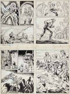 Alcala, Alfredo - Alfredo Alcala Masters of the Universe: Dragon‘s Gift Promotional Comic Story Page Original Art Group of 4 (Mattel... (Total: 4 Items)