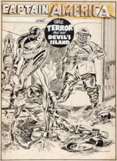 Simon, Joe - Joe Simon and Jack Kirby Captain America Comics #5 Splash Page 1 Original Art (Timely/Marvel, 1941)....