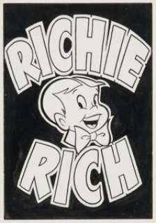 Kremer, Warren - Warren Kremer Richie Rich Interior Story Logo Illustration Original Art (Harvey, c. 1960)....