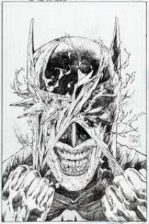 Daniel, Tony S. - Tony Daniel The Batman Who Laughs #1 Variant Cover Original Art (DC, 2019)....