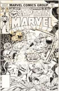 Milgrom, Al | Al Milgrom Captain Marvel #46 Cover Original Art (Marvel, 1976).... | Heritage