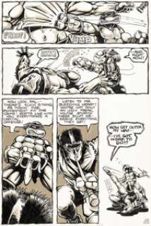 Kevin Eastman - Raphael, Teenage Mutant Ninja Turtle #1 Story Page 17 Original Art and "Turtle Tracks" Time Capsule ... (Total: 2 Original Art)