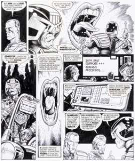 Brett Ewins - 2000 AD Prog #362 Judge Dredd Story Page 3 Original Art (IPC, 1984)....