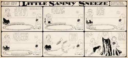 Winsor McCay Little Sammy Sneeze Sunday Comic Strip Original Art (New York Herald, 1906). | Heritage