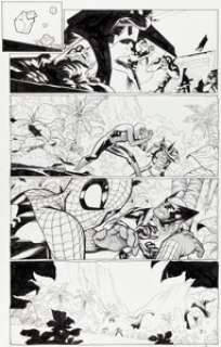 Adam Kubert, Mark Morales, and Dexter Vines Astonishing Spider-Man / Wolverine #1 Story Page 17 Original Art (Marvel, 2010).