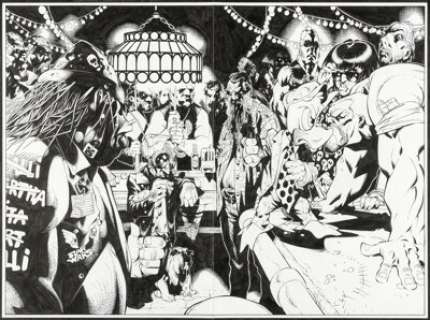 Chris Bachalo and Joe Pimentel Generation X #21 Double Splash Pages 6-7 Original Art (Marvel, 1996).