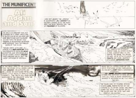 Esteban Maroto Vampirella #68 Complete 8-Page Story "The Munificent Ali Addan and Son!" Original Art (Warren, 1978). (Total: 8 Original Art)