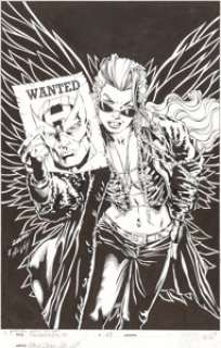 Patrick Zircher and Al Vey Thunderbolts #63 Songbird Cover Original Art (Marvel, 2002).