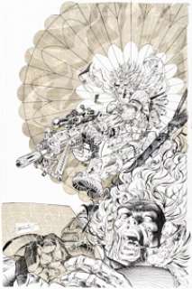 Richard Bennett Cyberforce #35 Cover Original Art (Image/Top Cow, 1997).