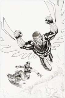 Joshua Cassara Falcon #1 Variant Cover Original Art (Marvel, 2017).