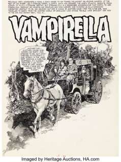 José "Pepe" González Vampirella #19 "Shadow of Dracula!" Complete 10-Page Story Original Art (Warren, 1972). (Total: 10 Original Art) | Heritage