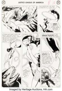 Mike Sekowsky and Bernard Sachs Justice League of America #1 Story Page 10 Original Art (DC, 1960).