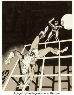 Wally Wood Rocket’s Blast Comicollector #56 Daredevil and Dynamo Cover Original Art (G. B. Love, 1966). | Heritage