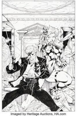 Jim Lee and Scott Williams Divine Right #5 Cover Original Art (Image, 1998). | Heritage