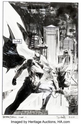 Sean Gordon Murphy Batman / Spawn #1 Variant Cover Original Art (DC, 2023).