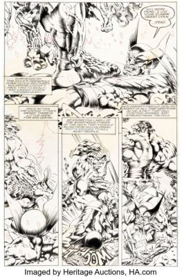 Armando Gil What If...? #50 Hulk vs. Wolverine Story Page 5 Original Art (Marvel, 1993). | Heritage