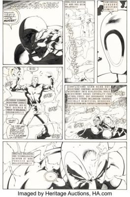Joe Madureira and Harry Candelario Deadpool: The Circle Chase #4 Story Page 20 Original Art (Marvel, 1993).