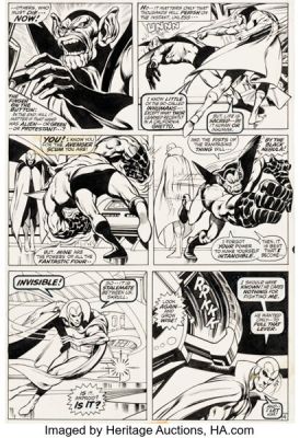 Neal Adams and Tom Palmer The Avengers #94 Super-Skrull Story Page 4 Original Art (Marvel, 1971).