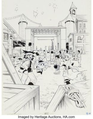 Mitsuhisa Tamura Pokemon RéBURST - The Strongman Tournament #53 Vol. 6 Inside Chapter Cover 97 Original Art (Shogakukan, 2012). | Heritage