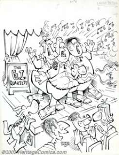 George Baker - Original Cover Art for Sad Sack Laugh Special #27 (Harvey, 1960). Sad Sack, Sarge and friends - | Heritage