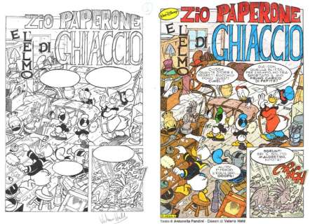 Valerio Held, Antonella Pandini | Topolino I TL 2522-3 - "Zio Paperone e l’elmo di ghiaccio" - inked page 1 - Valerio Held - (2004) | Catawiki