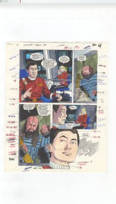 Star Trek VI pg 4 COLOR GUIDE Original Comic Production Art | Neat Stuff Vault