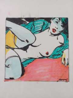 Alexis Varenne | Alexis Varenne - Illustrazione Originale "Nudo Sdraiato" - Firmato - Page volante - Exemplaire unique | Catawiki