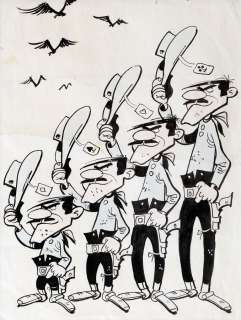 Morris | Lucky Luke, illustration Ã  l’encre de Chine… | Millon