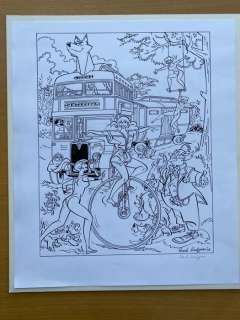 Franka - Originele tekening prent "Circus Santekraam" - (2002) | Catawiki