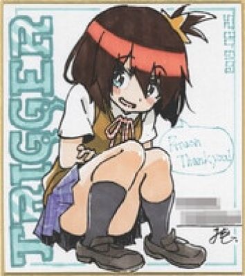 Mikoto Fukuzawa Hand-Drawn Color Shikishi (Small size) "Space Patrol Luluco" | Mandarake (Big Web)