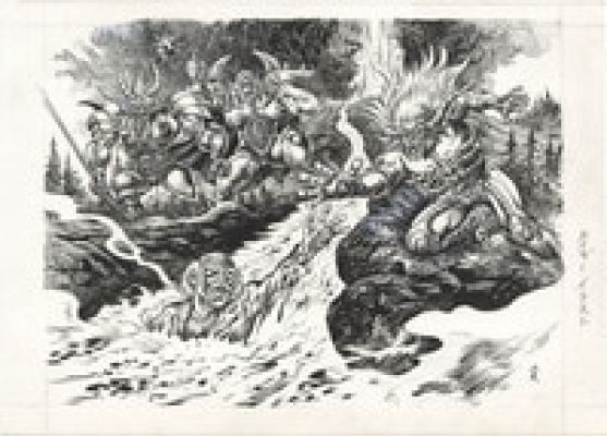 Masami Watanabe Hand-Drawn Illustration "Juushin Liger (Beast God Liger)" | Mandarake (Big Web)