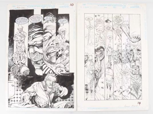 Lot 205 - MARVEL UK- ORIGINAL COMIC ARTWORK, TWO PAGES. 1993 | McTear’s