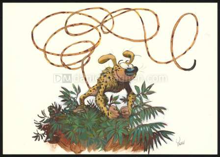 Yoann | Illustration originale inédite, Marsupilami - Spirou et Fantasio | Daniel Maghen