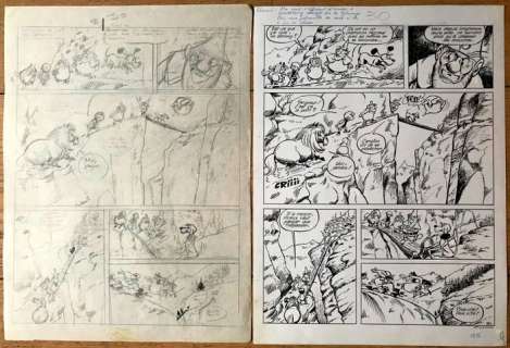 Sirius - 1 Planche originale + planche préparatoire - Bouldadar et Colegram - La Guerre des Kobolds - 1980 | Catawiki