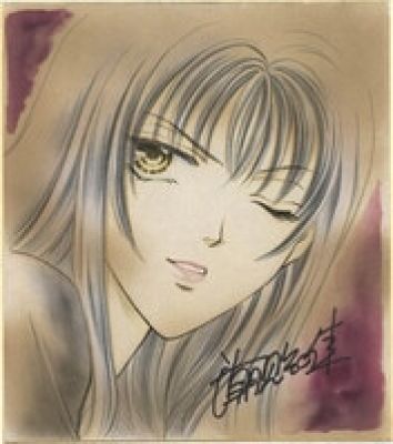 Chika Shiomi’s Hand-Drawn Color Shikishi on shikishi (decorative paper board) "Yurara no Tsuki" (The Swaying Moon) | Mandarake (Big Web)