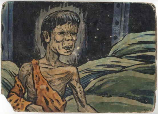 Shigeru Mizuki’s handwritten Kamishibai "Hitokujira" Volume 7, page 10 only | Mandarake (Everyday)