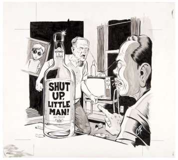COOP ORIGINAL ART FOR PROPOSED "SHUT UP, LITTLE MAN!" CD COVER. | Hake’s