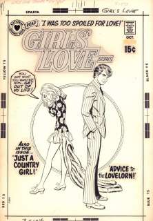 Bill Draut - girls‘ love stories #154 cover - ‘i was too spoiled for love! ‘ - 1970